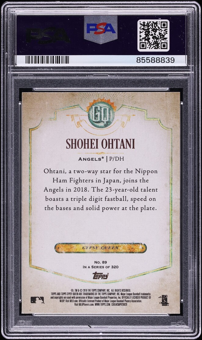2018 Topps Gypsy Queen Missing Blackplate Shohei Ohtani ROOKIE #89