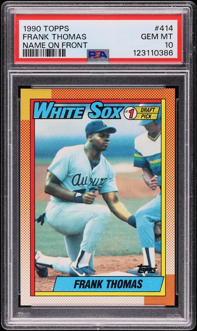 1990 Topps Name On Front Frank Thomas ROOKIE  #414 PSA 10 GEM MINT