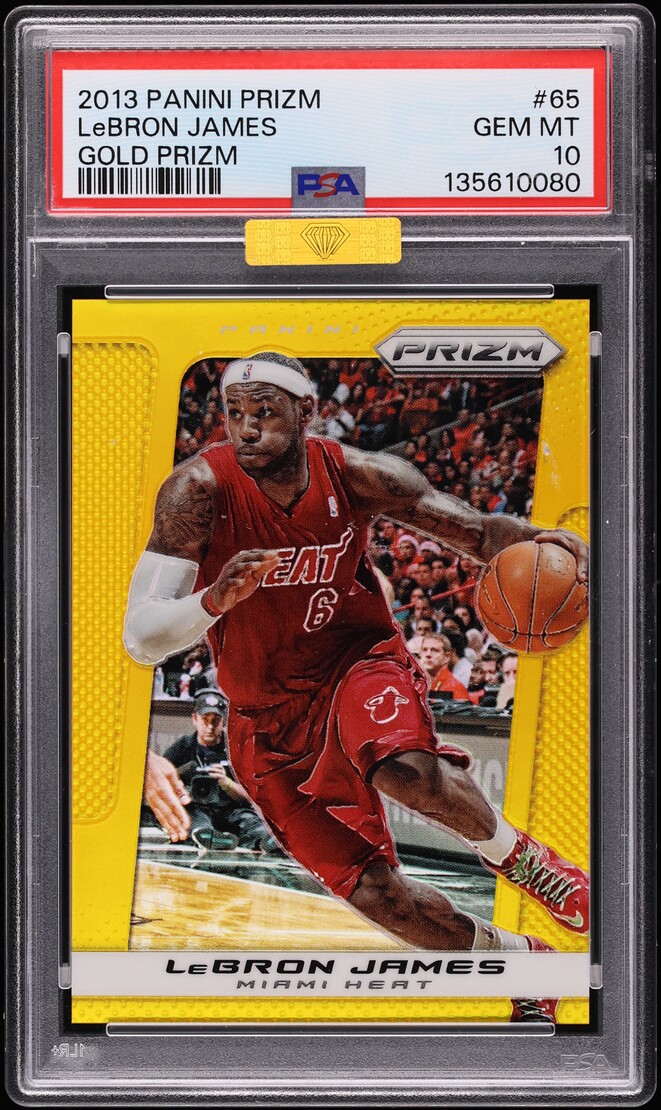 2013 Panini Prizm Gold LeBron James /10 #65 MBA PSA 10 GEM MINT