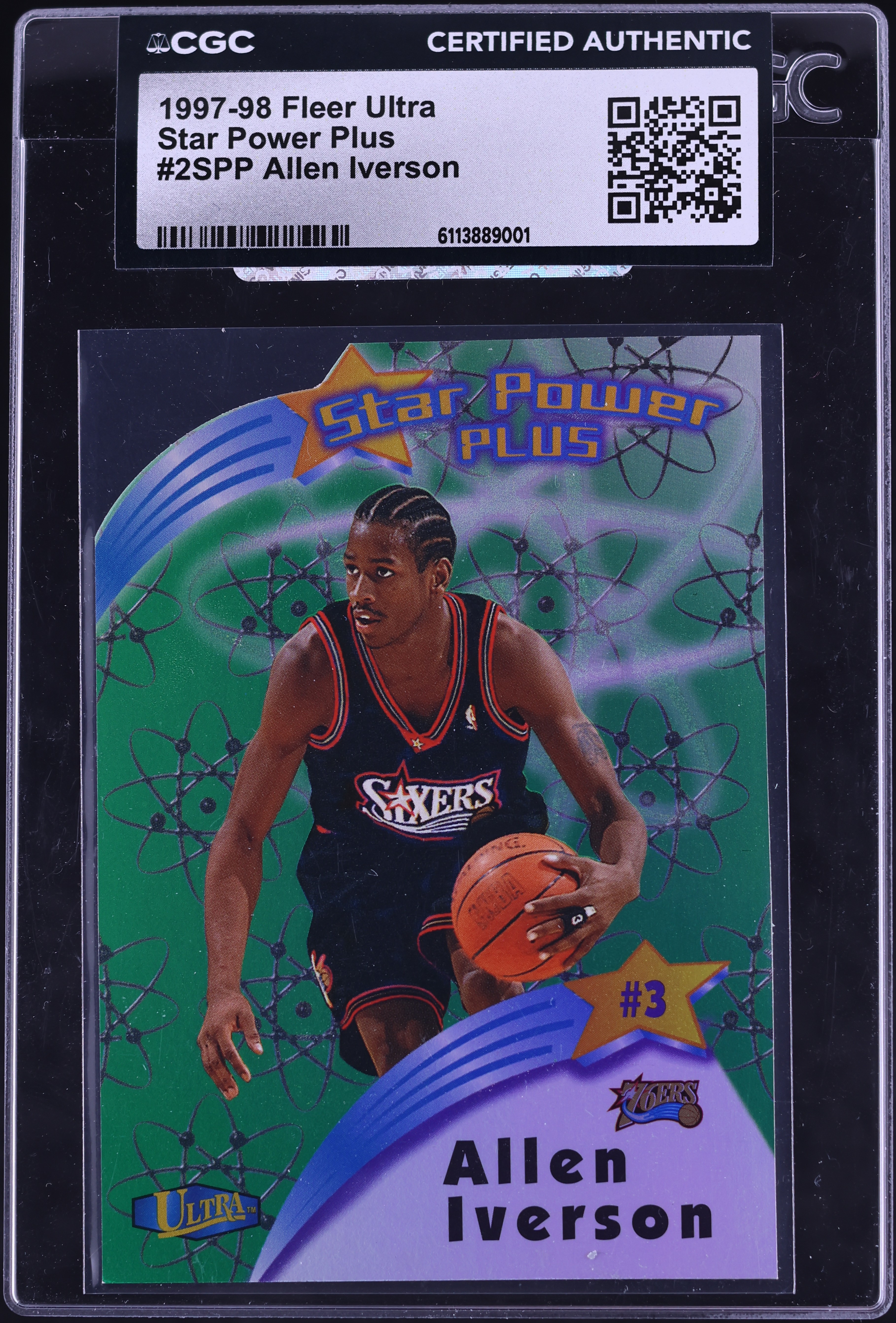 1997．1999．PSA.cgc.鑑定 20セット他アルバムコレクションカ−ド 1997 Ultra Star Power Plus Die-Cut Allen Iverson #2SPP CGC AUTH on