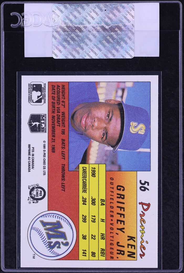 1991 O-Pee-Chee Premier Ken Griffey Jr. #56 CGC AUTH