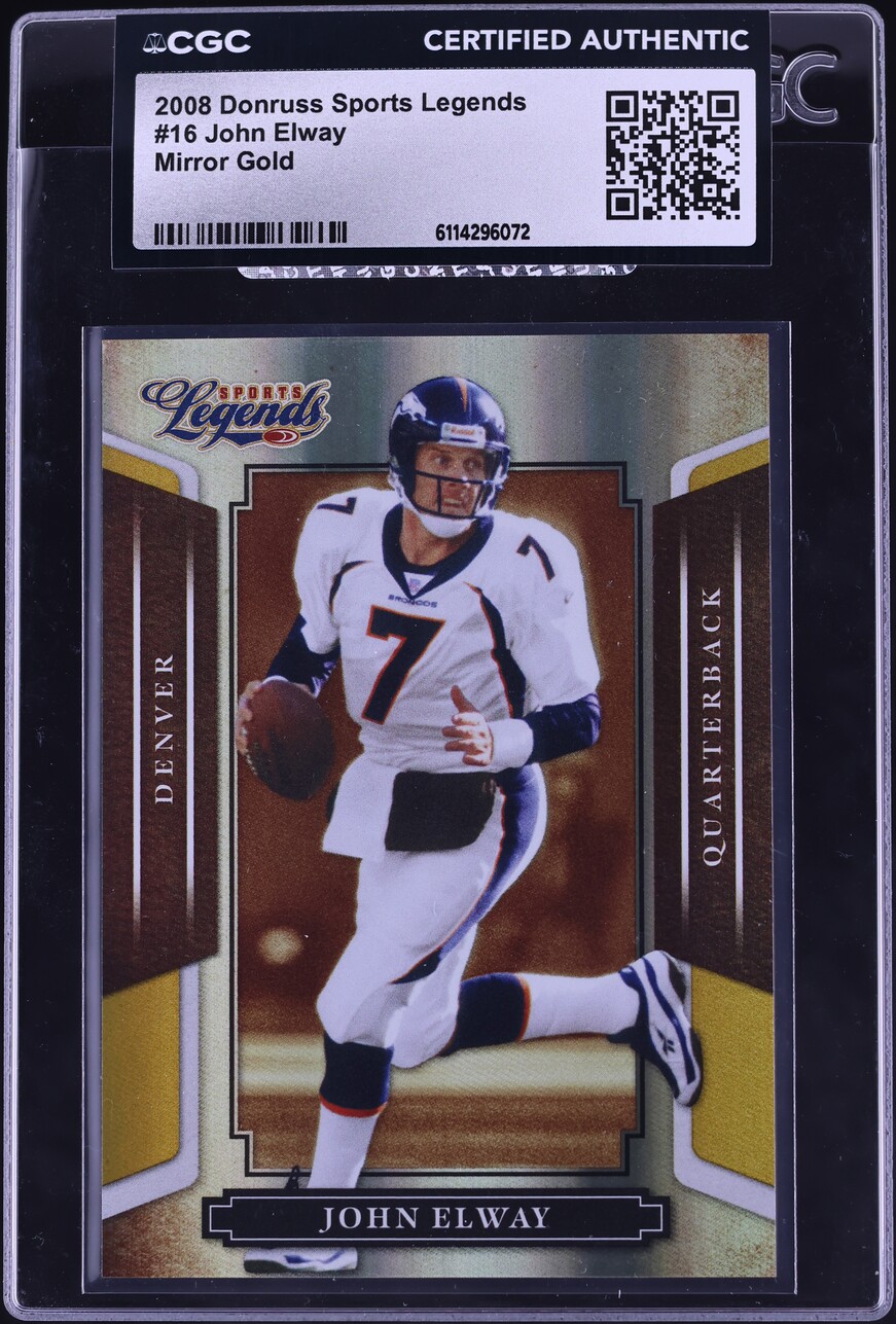 2008 Donruss Sports Legends Mirror Gold John Elway /25 #16 CGC AUTH