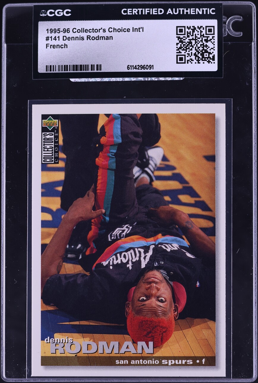 1995 Collector's Choice International French Dennis Rodman #141 CGC AUTH