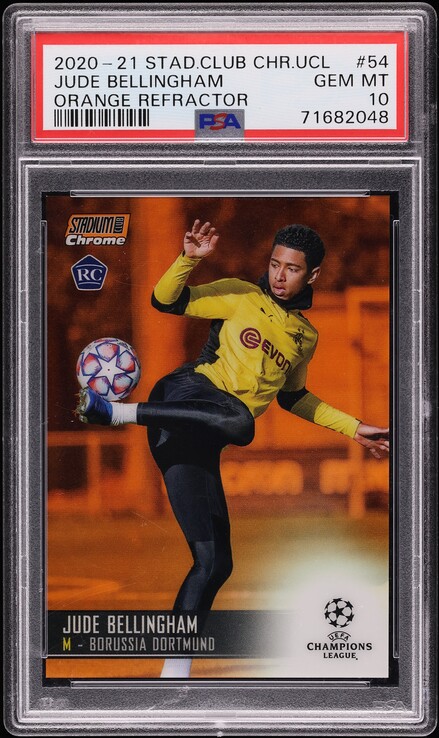2020 Stadium Club Chrome UEFA Green Refractor Jude Bellingham RC