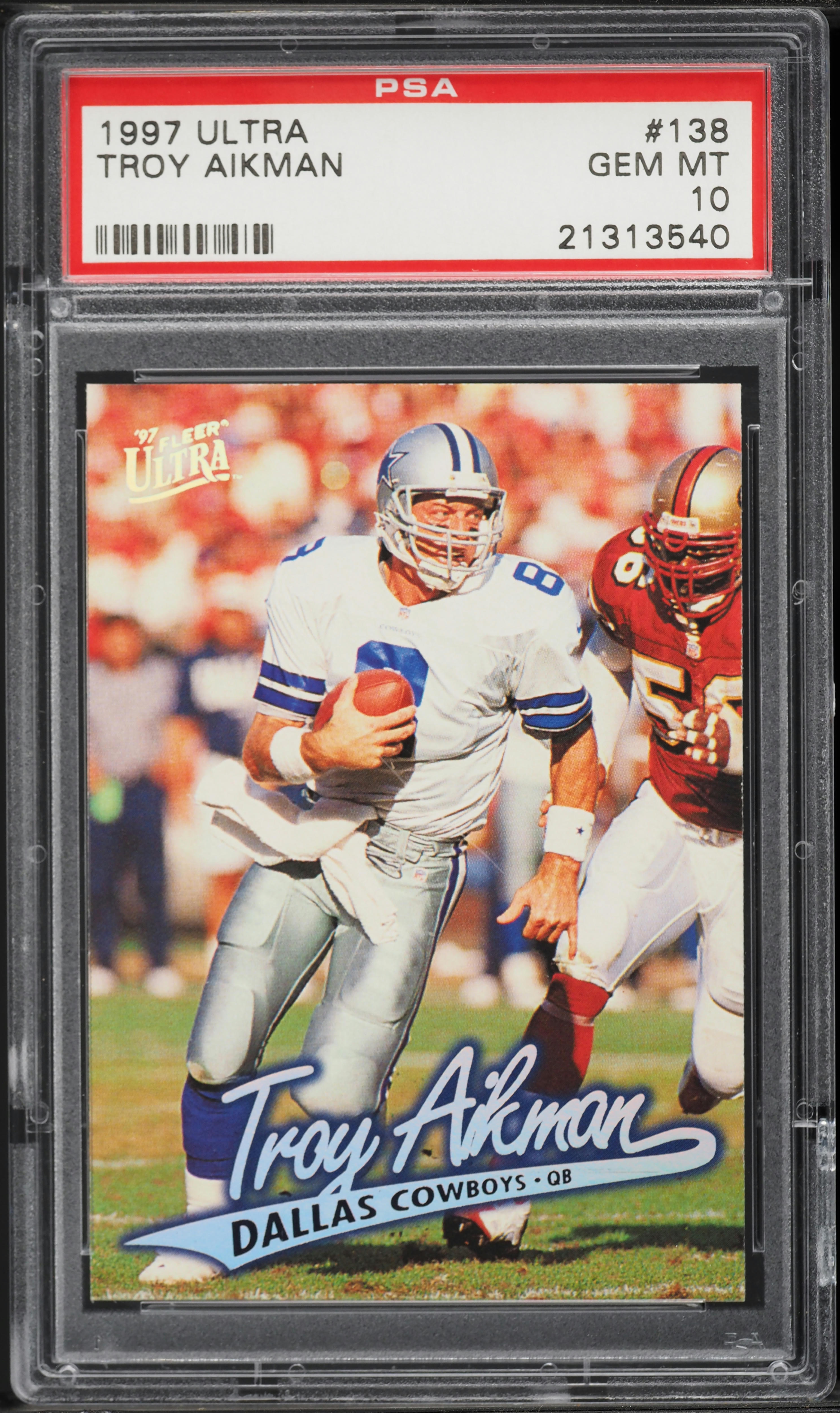 1997 Ultra Football Troy Aikman #138 PSA 10 GEM MINT on Fanatics