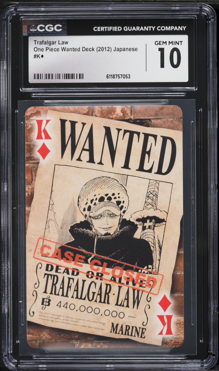 2012 One Piece Japanese Playing Cards Wanted Deck Trafalgar Law #K