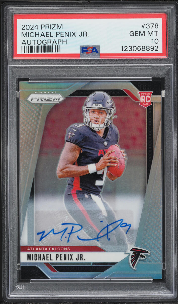 2024 Panini Prizm Michael Penix Jr ROOKIE AUTO #378 PSA 10 GEM MINT