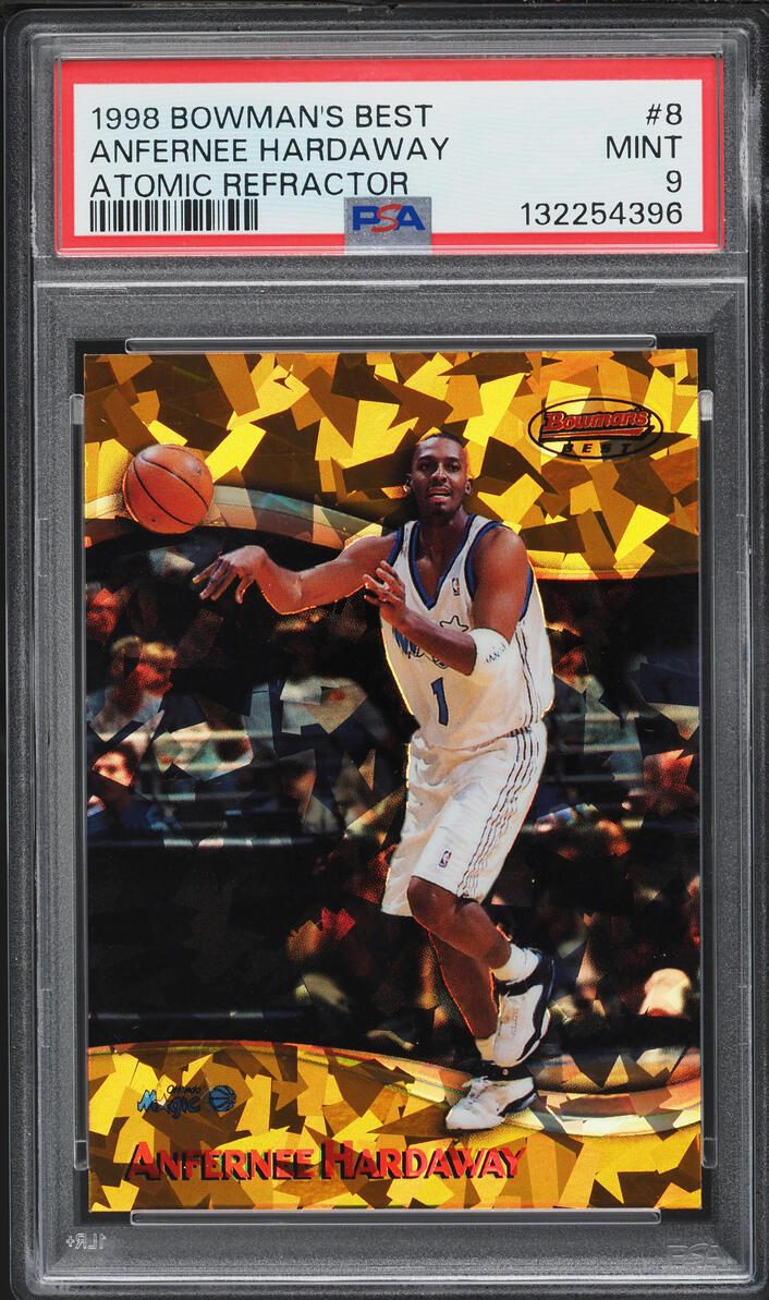 1998 Bowman's Best Atomic Refractor Anfernee Hardaway /100 #8 PSA 9 MINT
