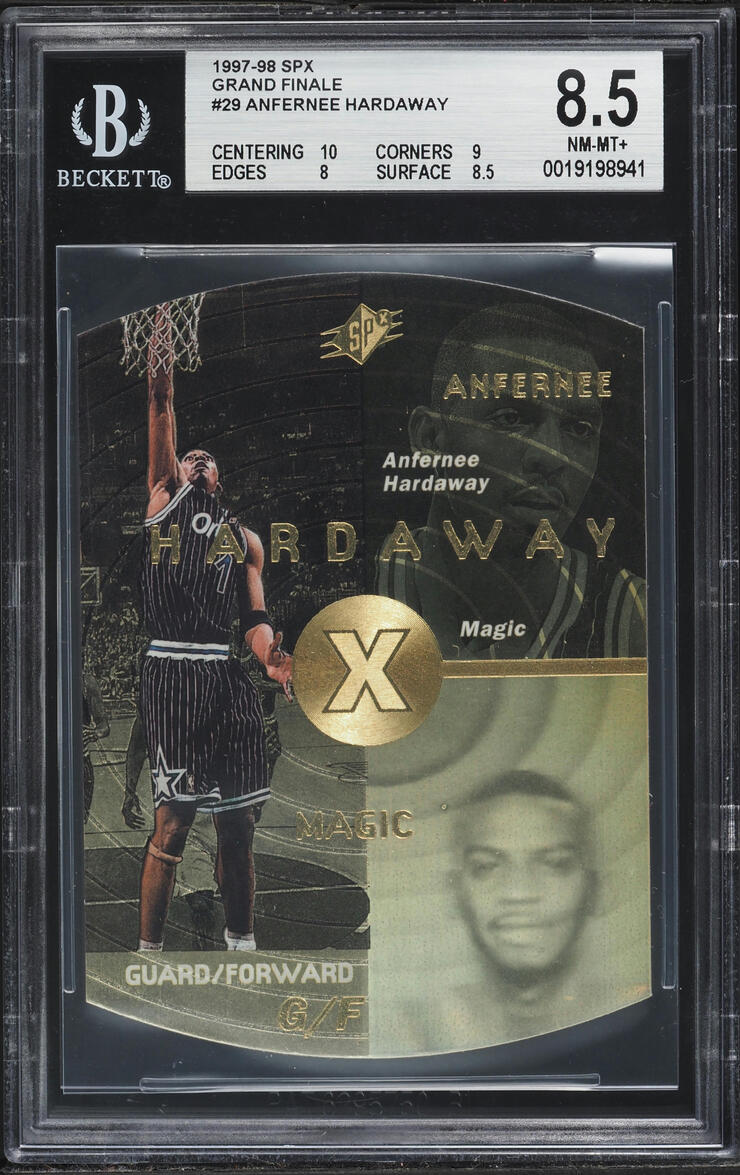 1997 SPx Grand Finale Die-Cut Anfernee Hardaway /50 #29 BGS 8.5 NM-MT+