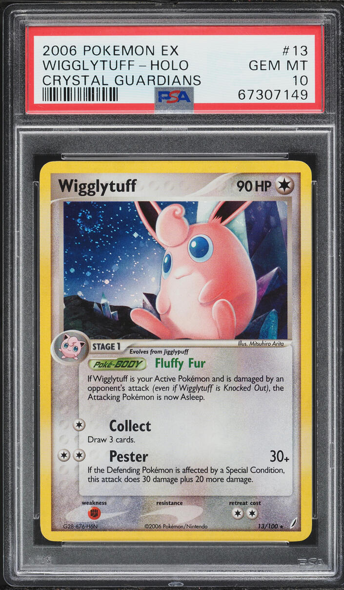2006 Pokemon EX Crystal Guardians Holo Wigglytuff #13 PSA 10 GEM MINT