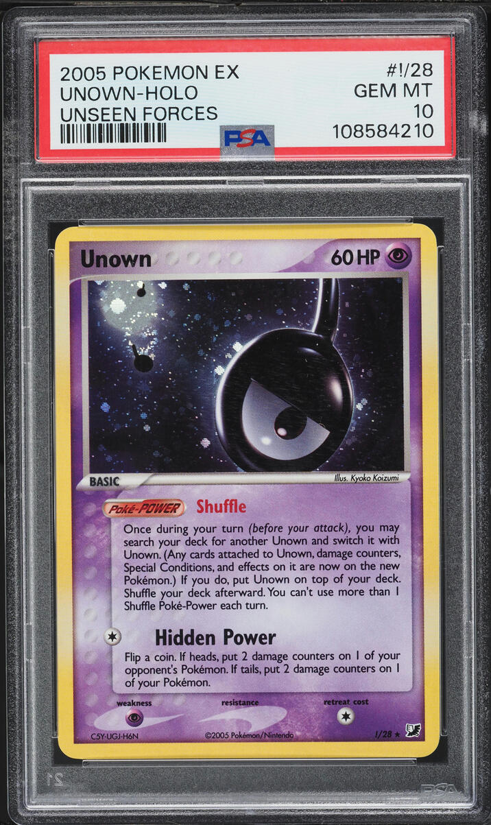 2005 Pokemon EX Unseen Forces Holo Unown #?/28 PSA 10 GEM MINT