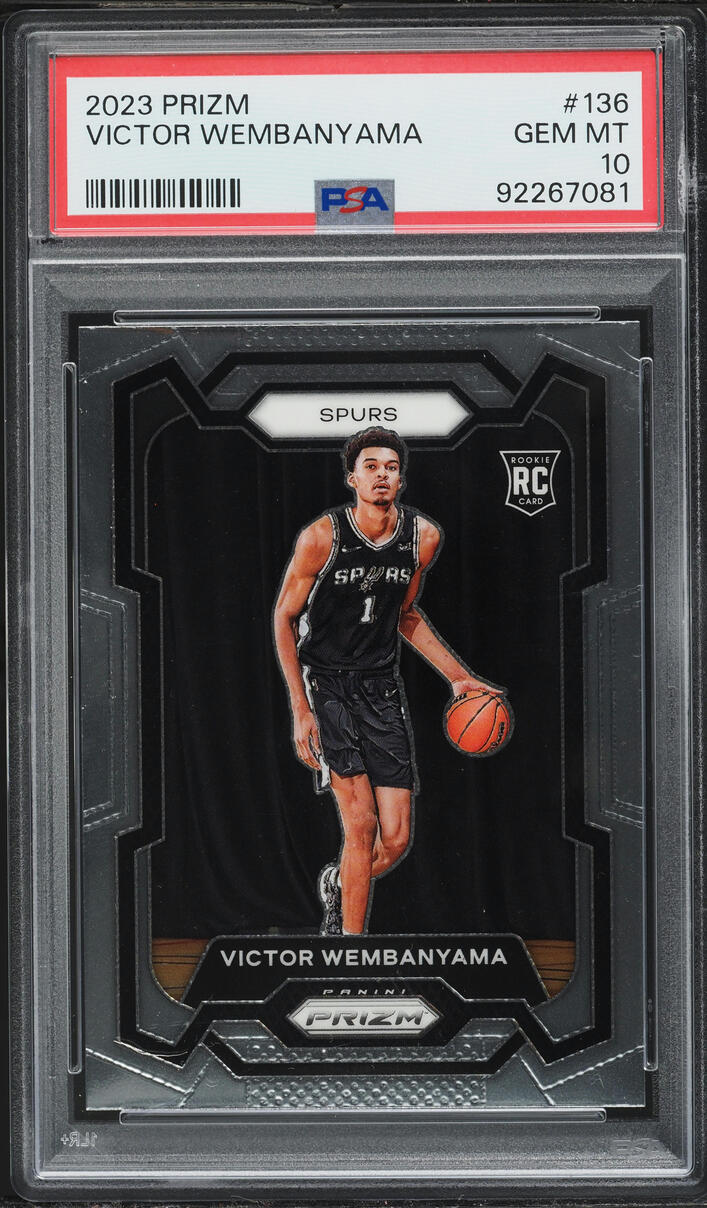 2023 Panini Prizm Victor Wembanyama ROOKIE #136 PSA 10 GEM MINT