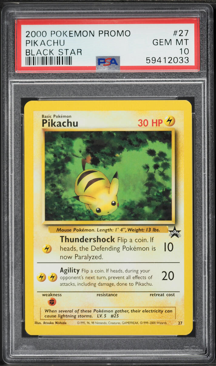 2000 Pokemon Black Star Promo Pikachu #27 PSA 10 GEM MINT