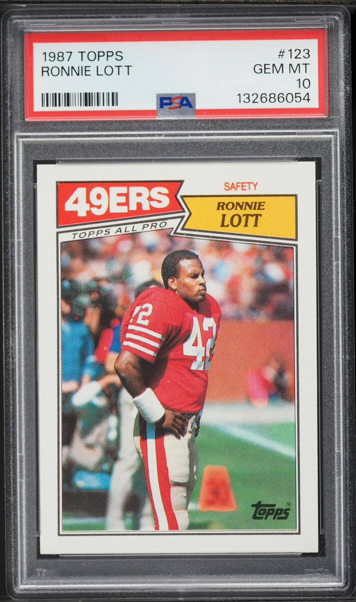 1987 Topps Football Ronnie Lott #123 PSA 10 GEM MINT