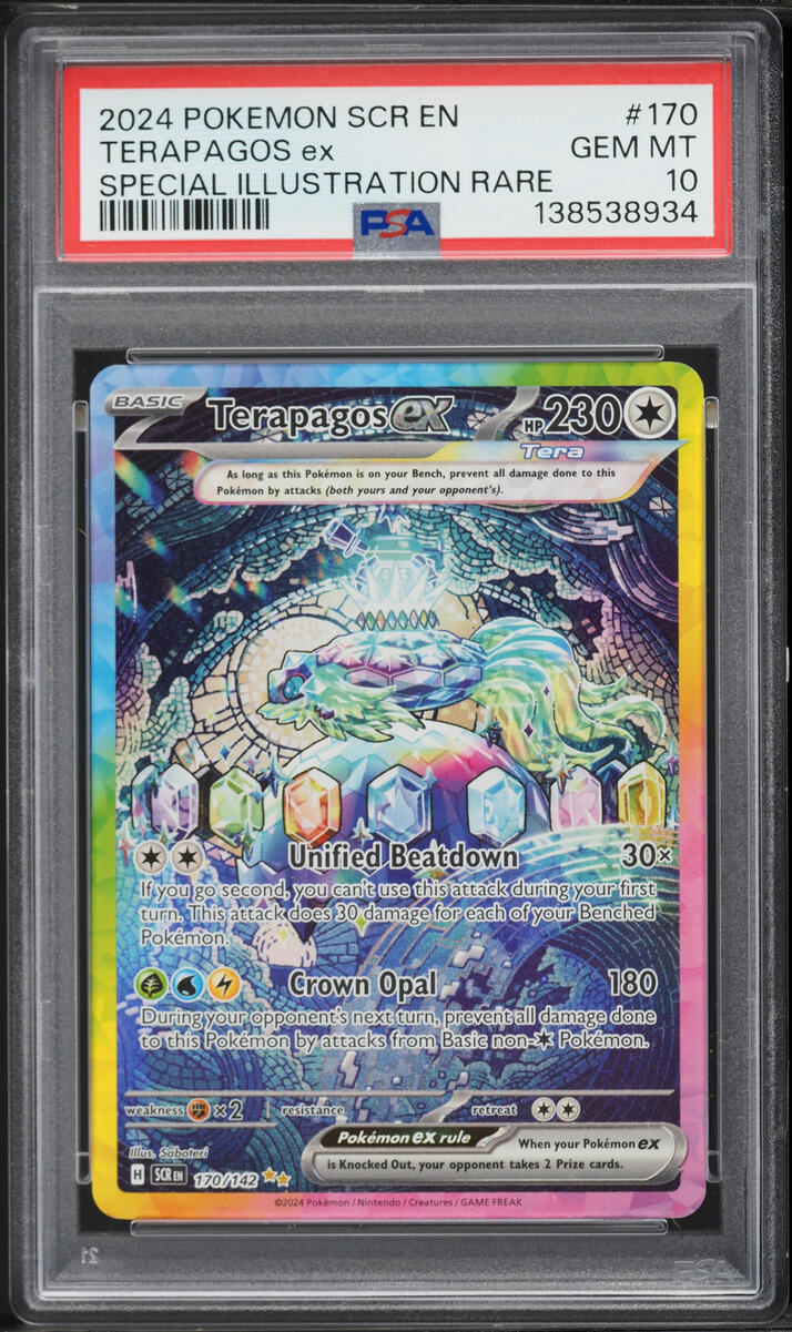 2024 Pokemon Scarlet & Violet Stellar Crown SIR Terapagos EX #170 PSA 10 GEM MINT