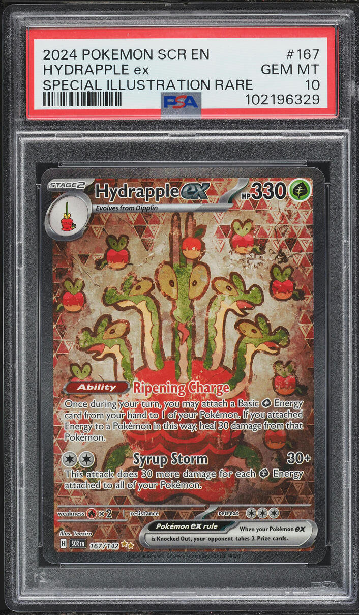 167 142 pokemon card Hydrapple ex - 167/142 Price 2026 Description coming soon... Hydrapple ex - 167/142 -