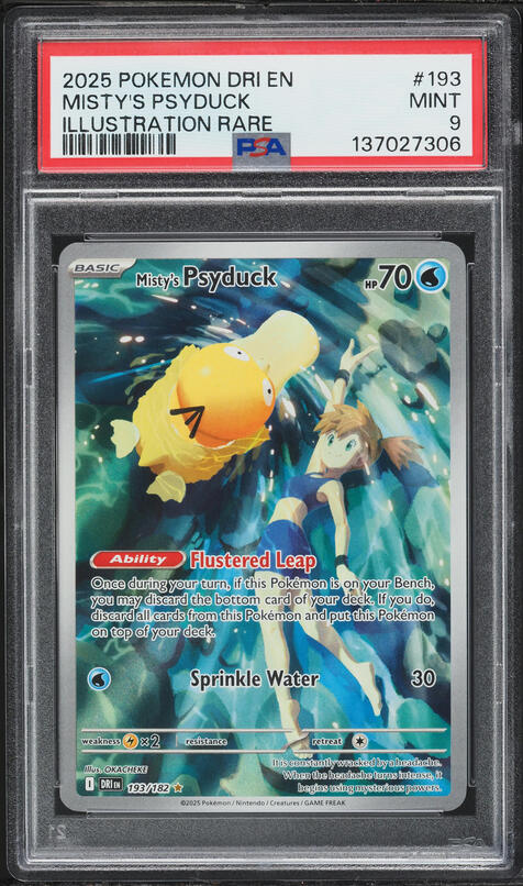 2025 Pokemon Japanese Mega Dream Ex AR Psyduck #199 CGC 10