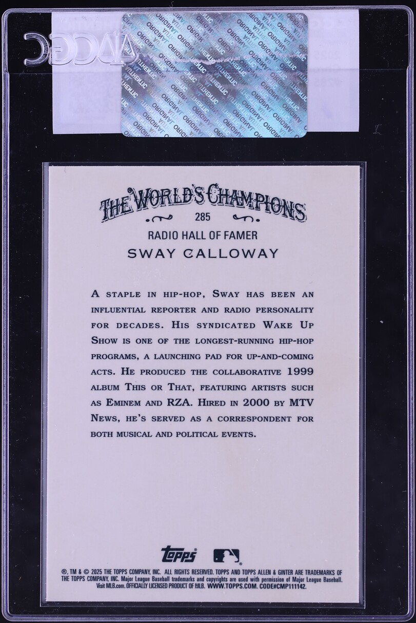 2025 Topps Allen & Ginter Chrome Sway Calloway #285 CGC AUTH