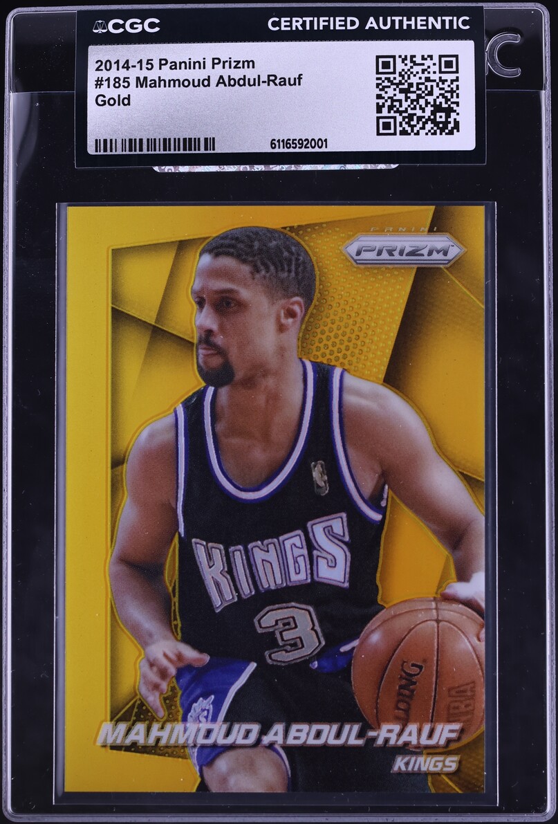 2014 Panini Prizm Gold Mahmoud Abdul-Rauf /10 #185 CGC AUTH