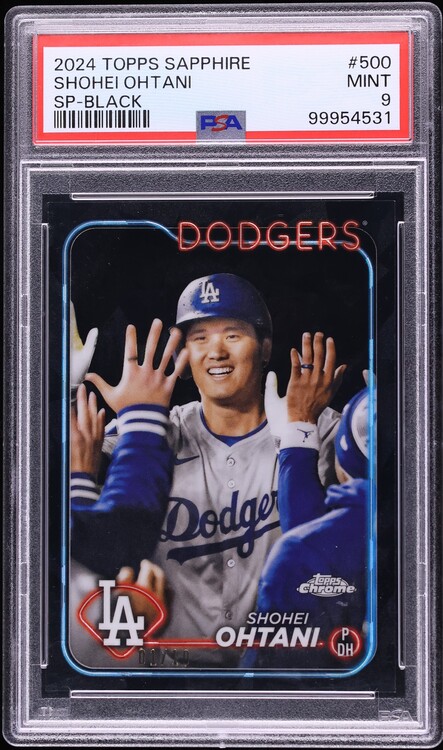 2024 Topps Chrome Sapphire Black Shohei Ohtani SP 1/10 #500 PSA 9 MINT