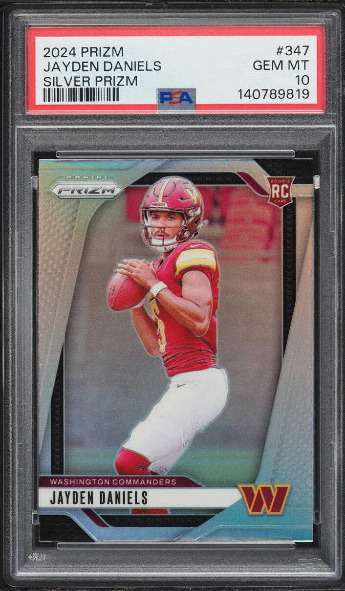 2024 Panini Prizm Silver Jayden Daniels ROOKIE #347 PSA 10 GEM MINT