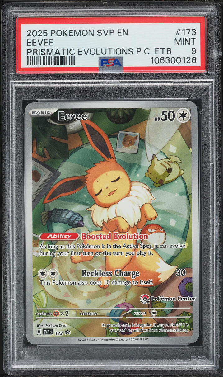 2025 Pokemon Scarlet & VIolet Promo Prismatic Evolutions Center Alt Art Eevee #173 PSA 9 MINT