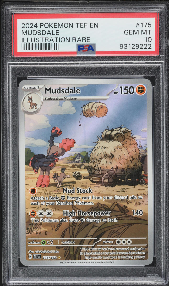 2024 Pokemon Scarlet & Violet Temporal Forces IR Mudsdale #175 PSA 10 GEM MINT