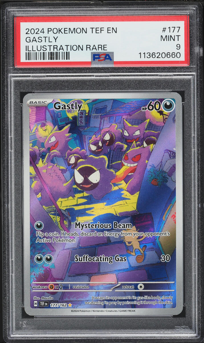2024 Pokemon Scarlet & Violet Temporal Forces IR Gastly #177 PSA 9 MINT