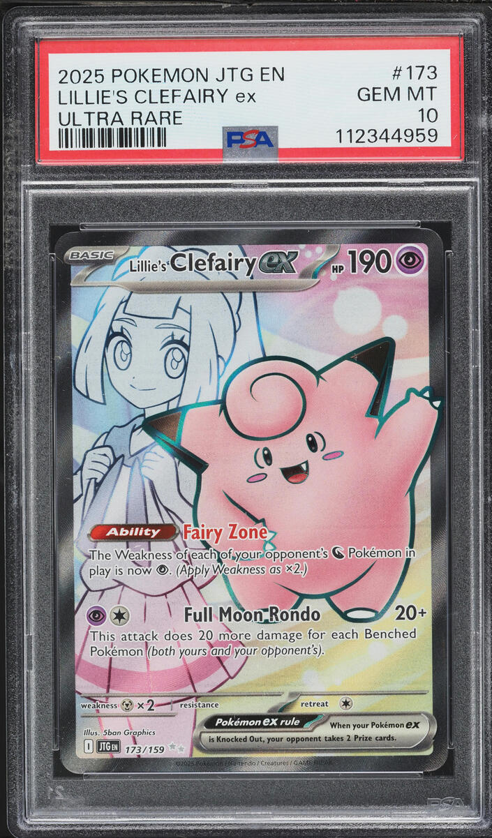 2025 Pokemon Scarlet & Violet Journey Together Full Art Lillie's Clefairy ex #173 PSA 10 GEM