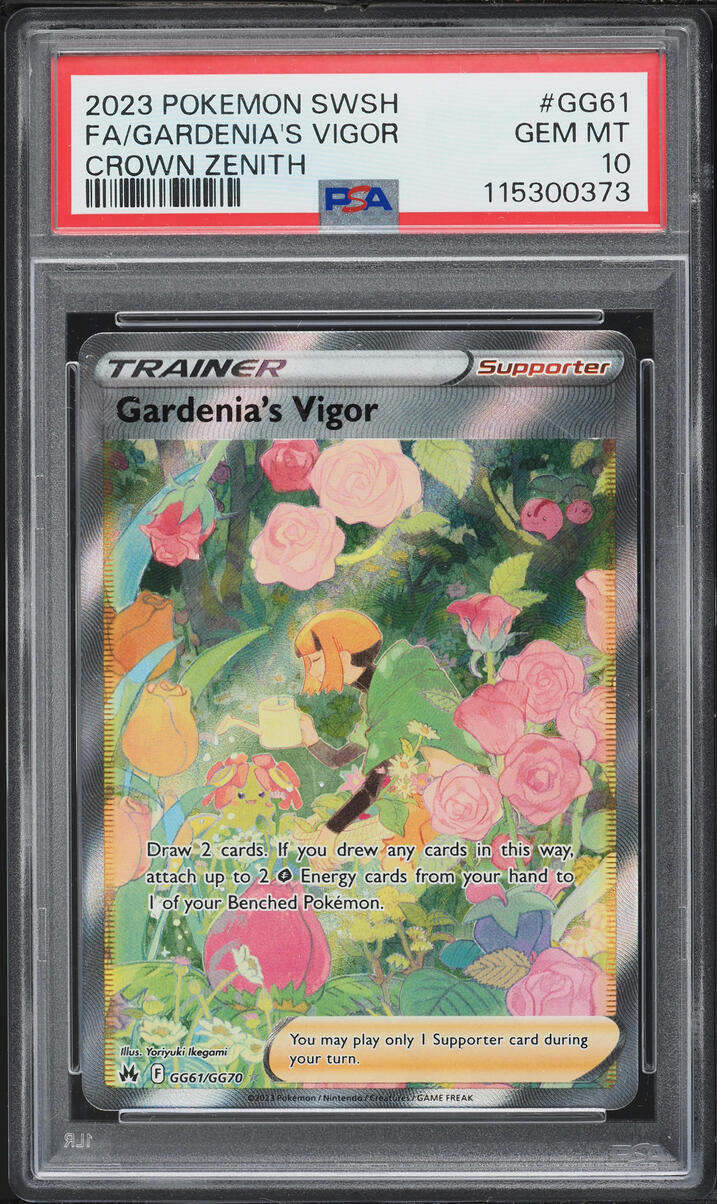 2023 Pokemon Sword & Shield Crown Zenith Alt Art Gardenia's Vigor #GG61 PSA 10 GEM MINT