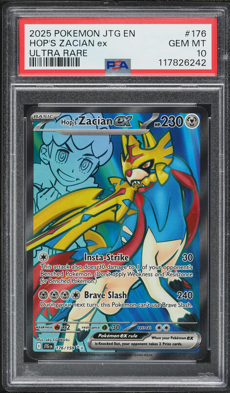 2025 Pokemon SV Journey Together Full Art Hop's Zacian ex #176 PSA