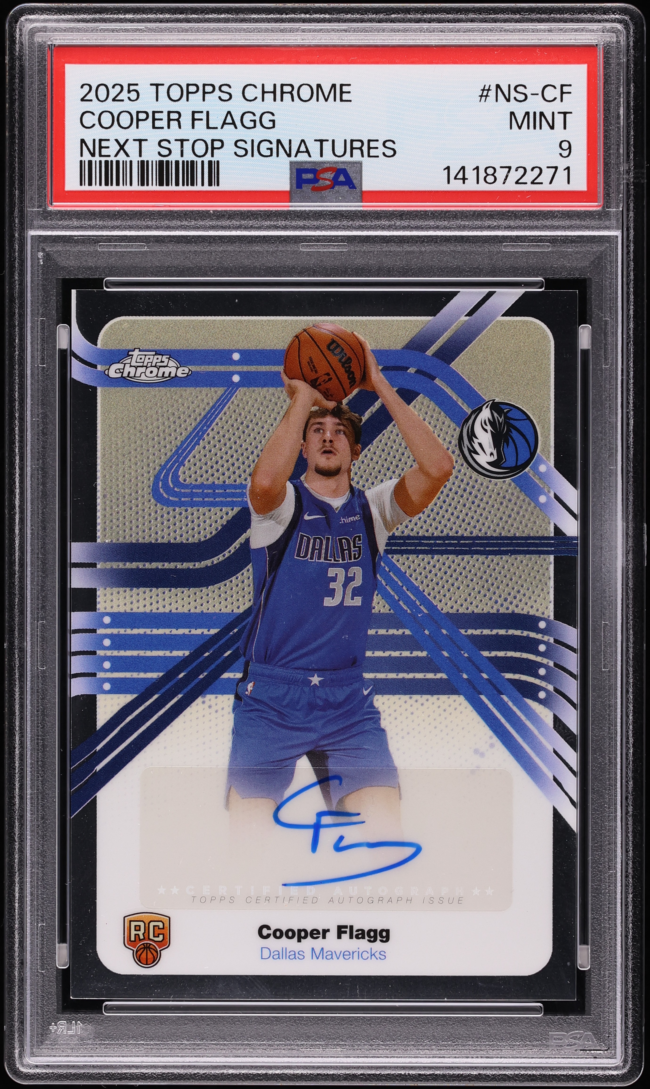 2025 Topps Chrome Next Stop Signatures Cooper Flagg ROOKIE AUTO