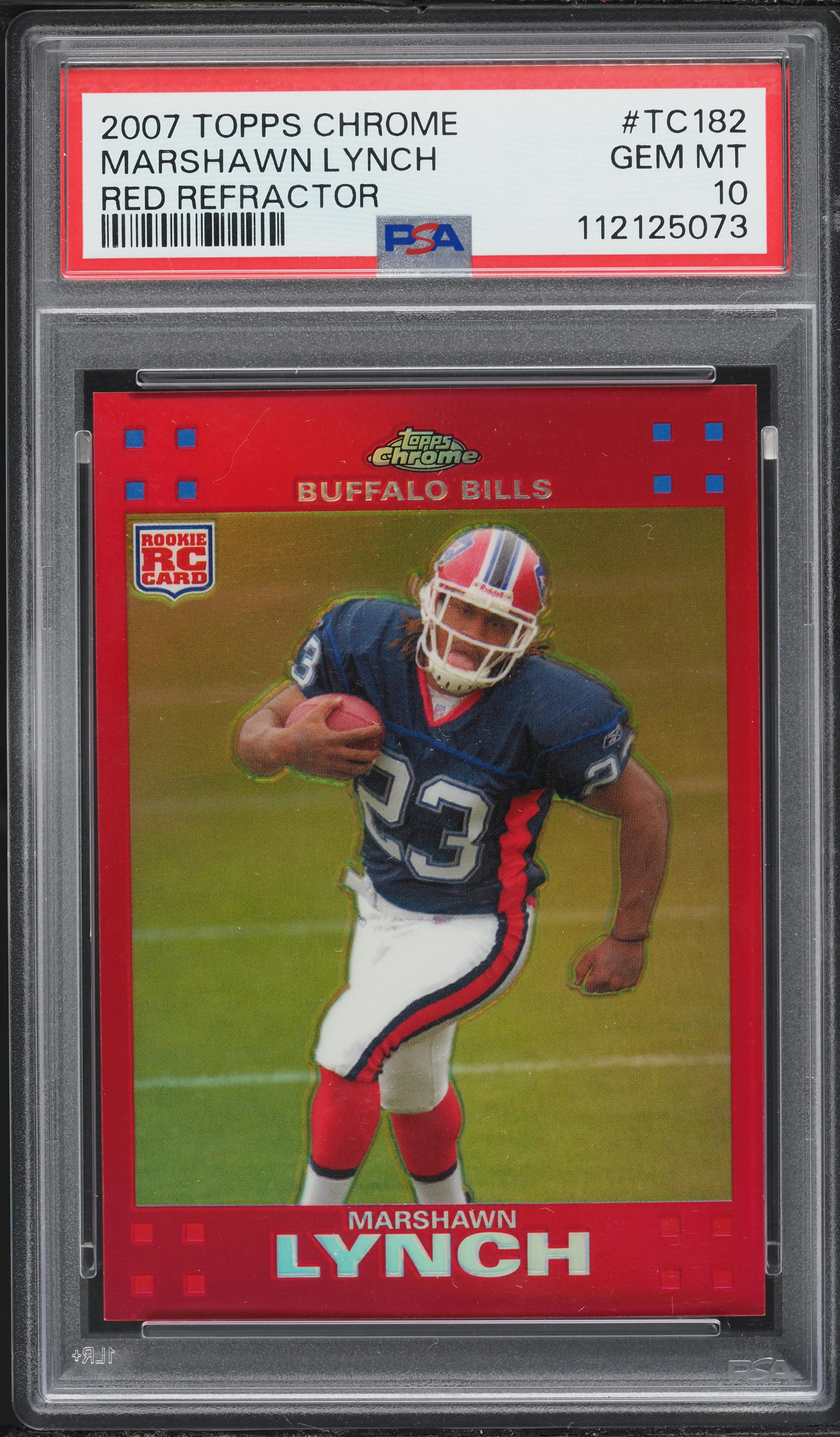 2007 Topps Chrome Red Refractor Marshawn Lynch ROOKIE /139 #TC182