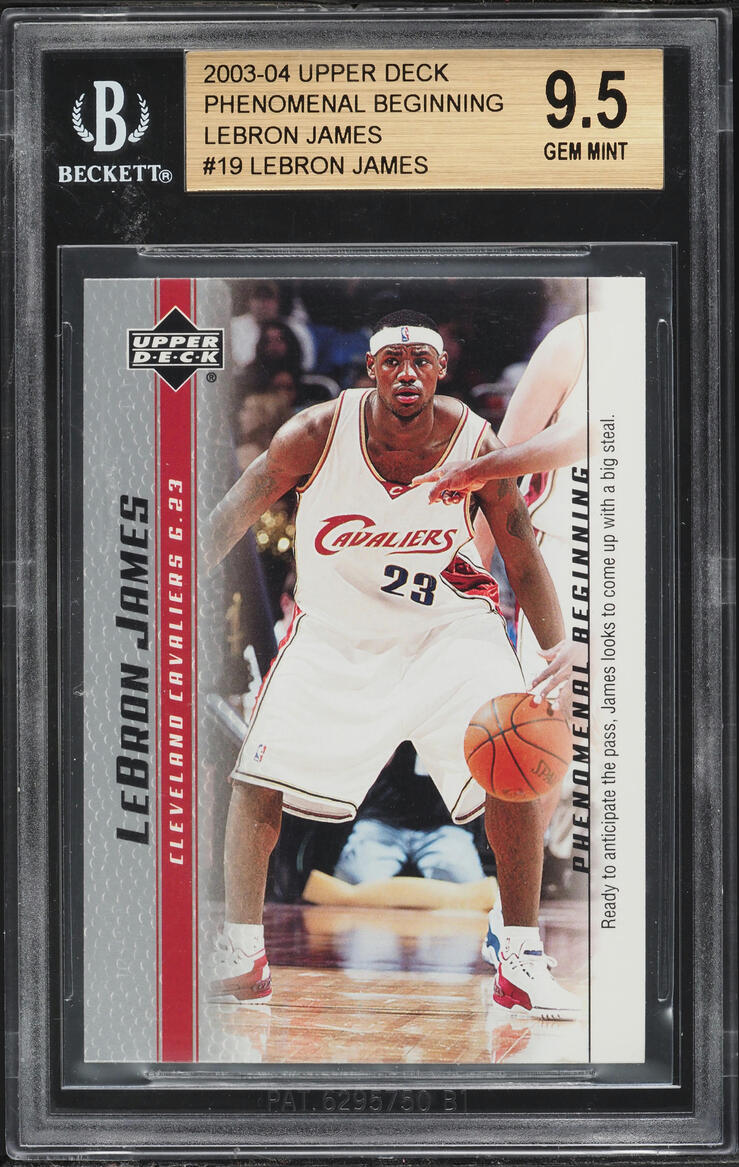 2003 Upper Deck Phenomenal Beginning LeBron James ROOKIE #19 BGS 9.5 GEM MINT