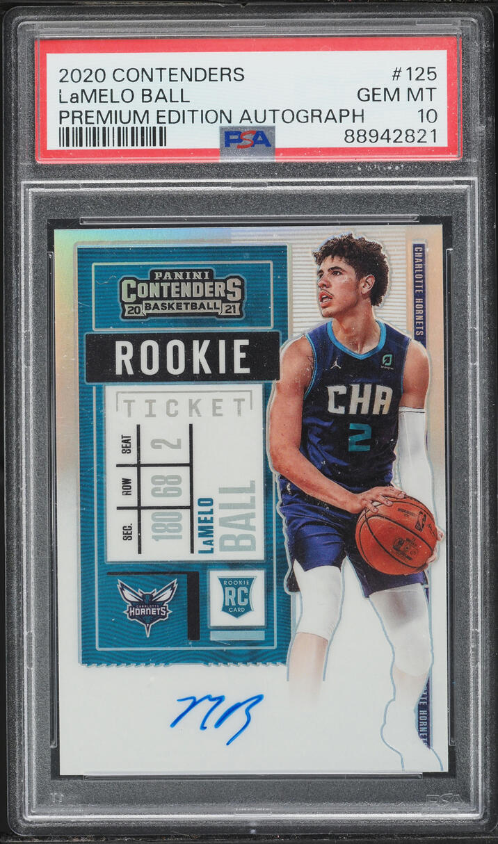2020 Panini Contenders Premium Edition LaMelo Ball ROOKIE AUTO #125 PSA 10 GEM MINT