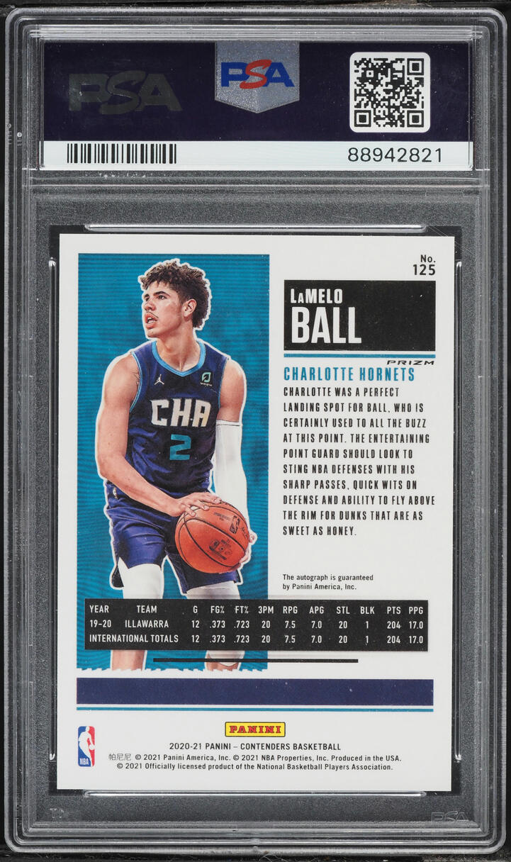 2020 Panini Contenders Premium Edition LaMelo Ball ROOKIE AUTO #125 PSA 10 GEM MINT