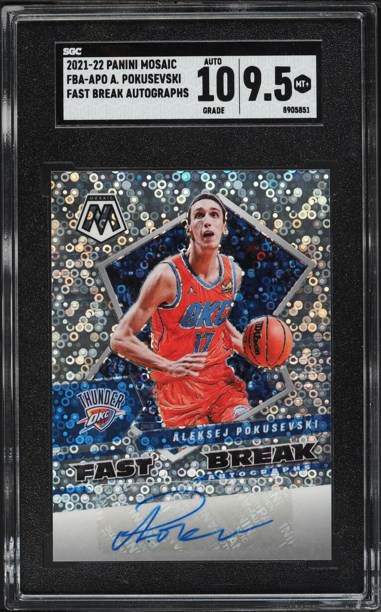 2021 Panini Mosaic Fast Break Aleksej Pokusevski AUTO #FBA-APO SGC