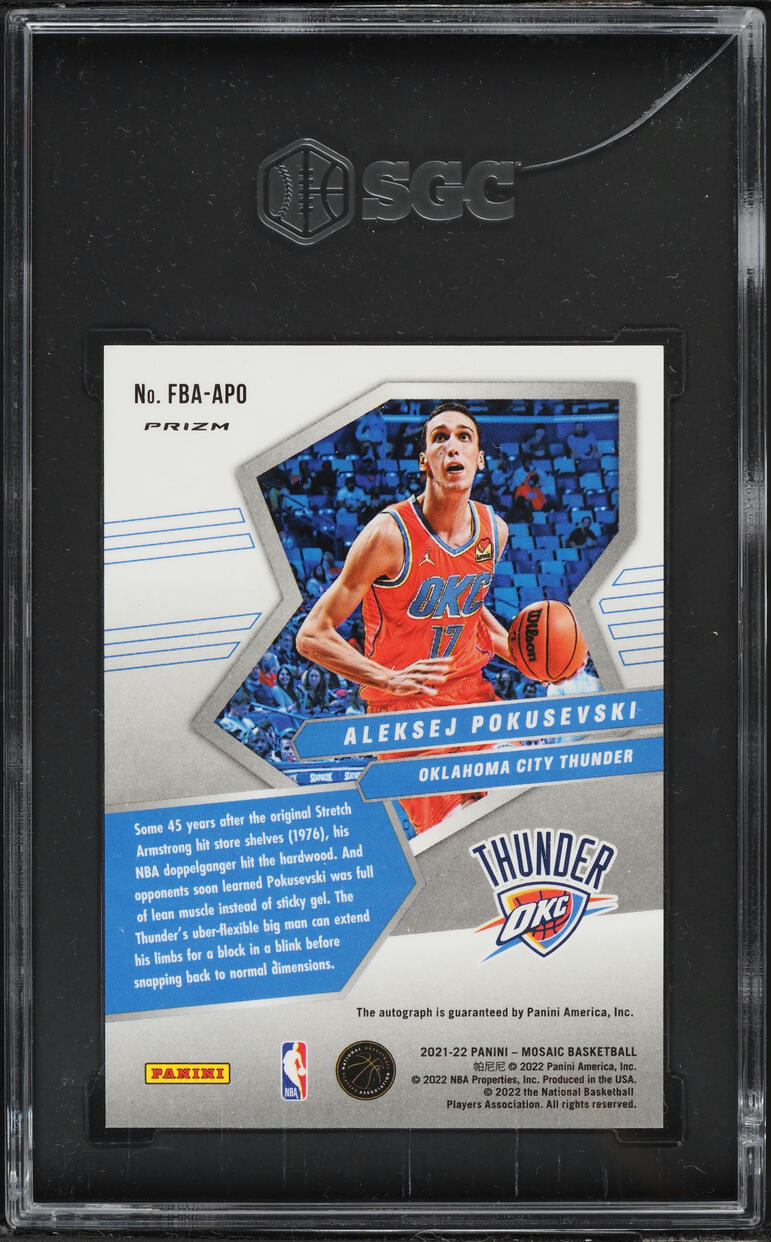 2021 Panini Mosaic Fast Break Aleksej Pokusevski AUTO #FBA-APO SGC