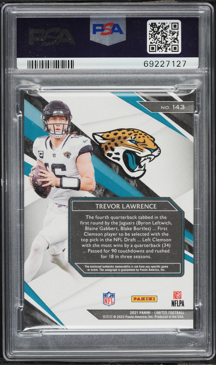 2021 Panini Limited Silver Spotlight Trevor Lawrence ROOKIE PATCH