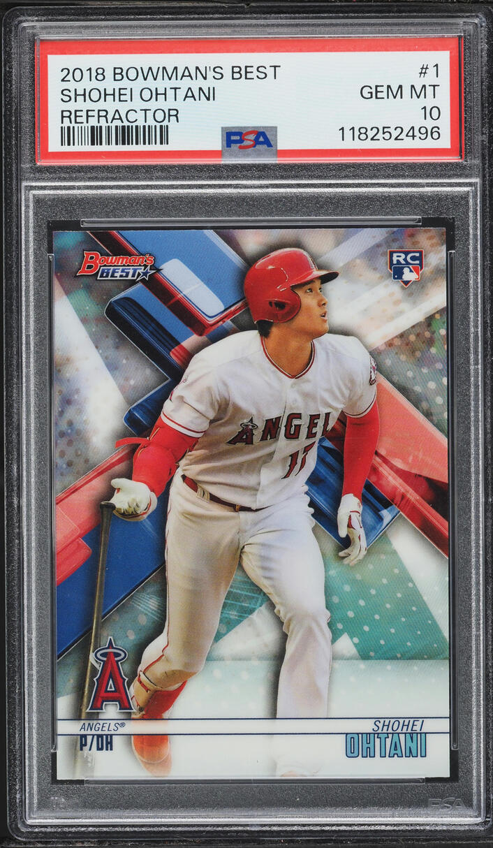 2018 Bowman's Best Refractor Shohei Ohtani ROOKIE #1 PSA 10 GEM MINT