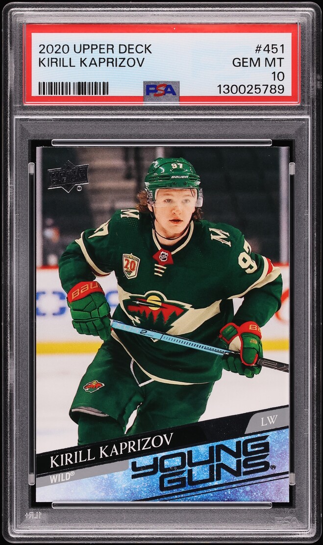 2020 Upper Deck Young Guns Kirill Kaprizov ROOKIE #451 PSA 10 GEM MINT