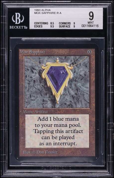 1993 Magic The Gathering MTG Alpha Mox Jet PSA 10 GEM MINT on
