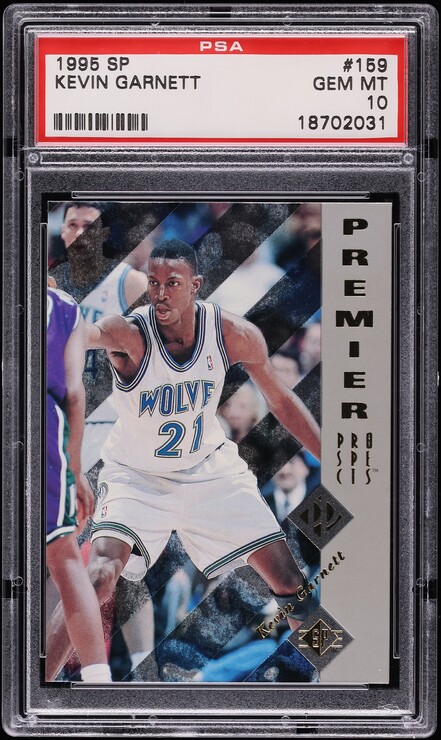 1995 Signature Rookies Prime Kevin Garnett ROOKIE AUTO DNA 10 #16