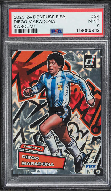 2023 Panini Obsidian Black Colorblast Diego Maradona #3 PSA 9 MINT