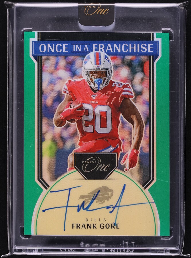 2024 Panini One Once In A Franchise Green Prizm Frank Gore AUTO /40 #334