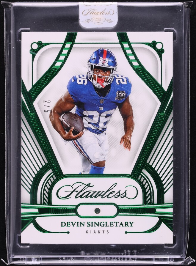2024 Panini Flawless Emerald Gems Devin Singletary /5 #48