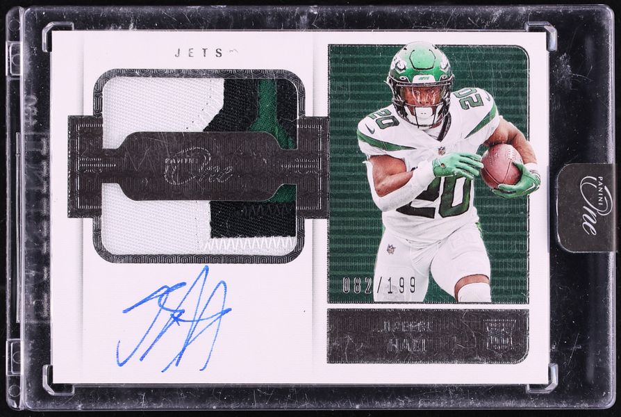 2022 Panini One Dual Breece Hall ROOKIE PATCH AUTO /199 #39