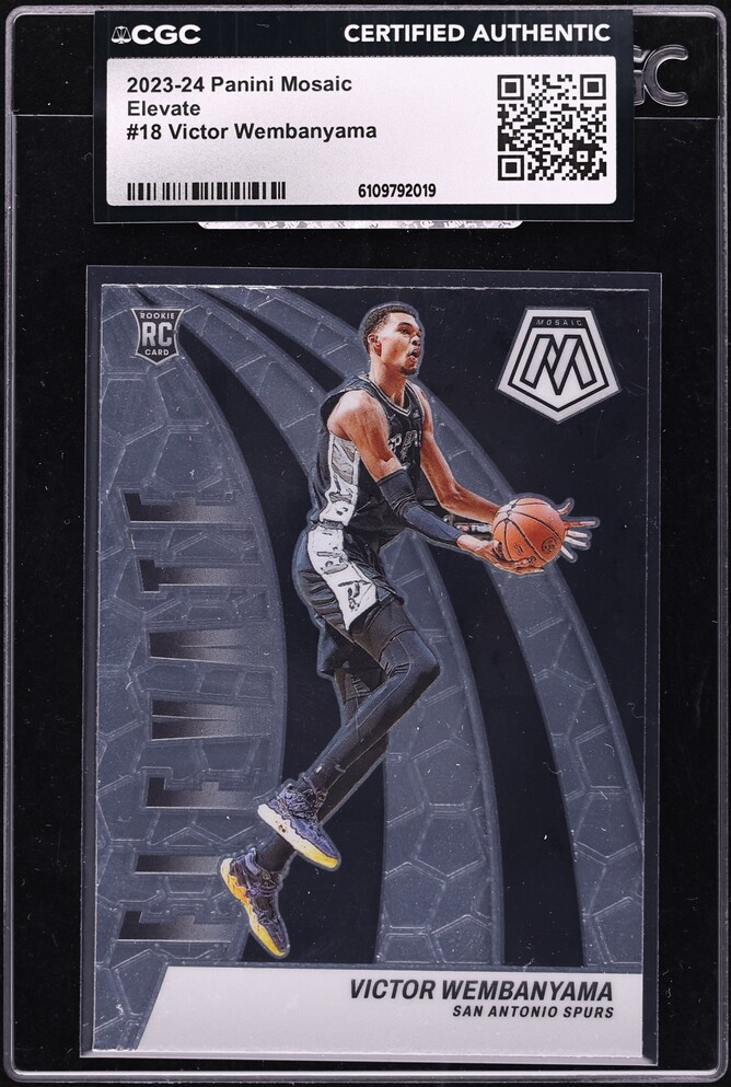 2023 Panini Mosaic Elevate Victor Wembanyama ROOKIE #18 CGC AUTH