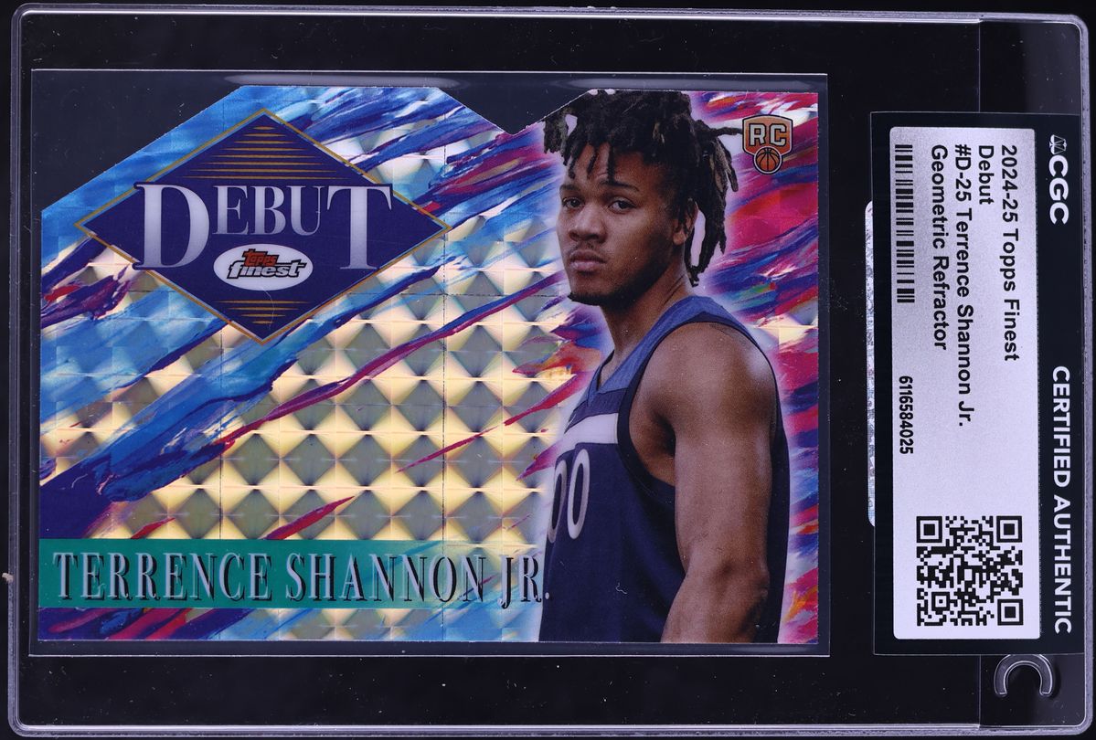 2024 Finest Debut Geometric Refractor Die-Cut Terrence Shannon Jr. ROOKIE #D-25 CGC AUTH
