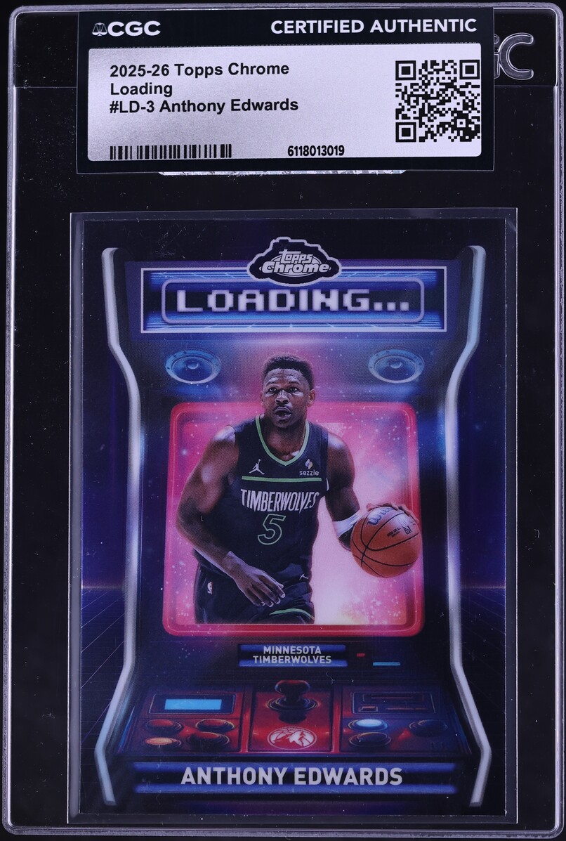 2025 Topps Chrome Loading Anthony Edwards #LD-3 CGC AUTH